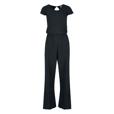 Urban Classics Ladies’ rib wide-leg jumpsuit Jumpsuit black