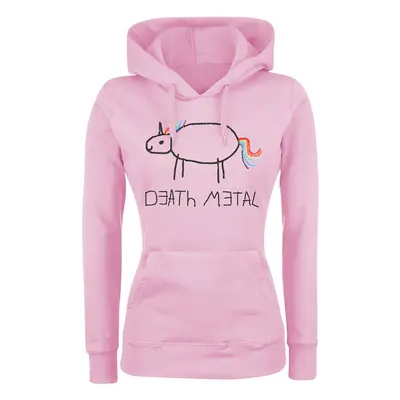 Death Metal Hooded sweater light pink