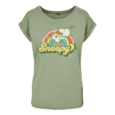 Peanuts Snoopy - Retro Rainbow T-Shirt green