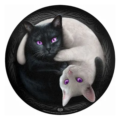 Spiral Ying Yang Cats Cutting Board multicolour