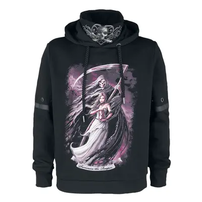 Gothicana by EMP Gothicana X Anne Stokes - Hoodie with Grim Reaper Hooded sweater black