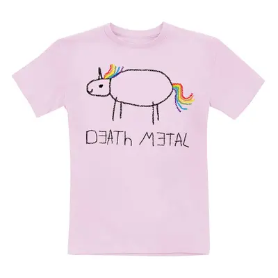 Tierisch Kids - Death Metal Unicorn T-Shirt light pink