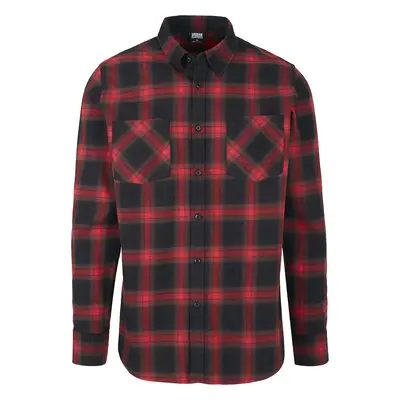 Urban Classics Checked Flanell Shirt 6 Flanel Shirt black red