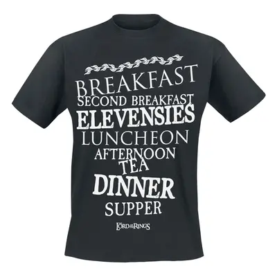 The Lord Of The Rings Hobbit Meals T-Shirt black