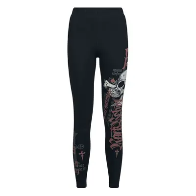 Rock Rebel by EMP Leggings with Skull Print Leggings black