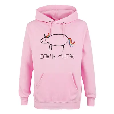 Death Metal Hooded sweater light pink