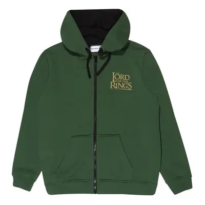 The Lord Of The Rings Logo Hooded zip green