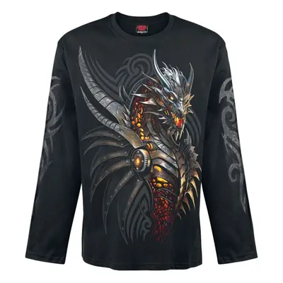 Spiral Razor Back Long-sleeve Shirt black