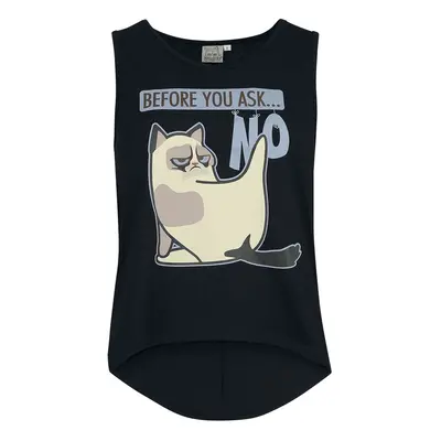 Grumpy Cat Before You Ask ... No Tanktop black