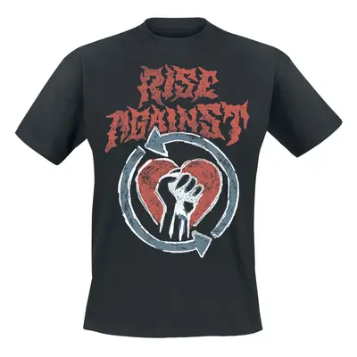 Rise Against Chalk Heartfist T-Shirt black