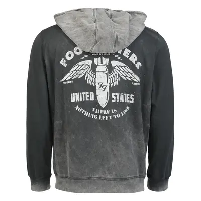 Foo Fighters Bomb Hooded zip grey black