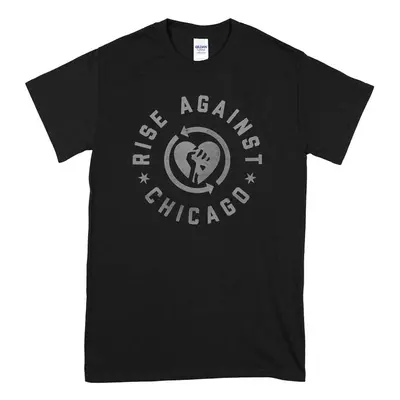 Rise Against Chicago Heartfist Grey T-Shirt black