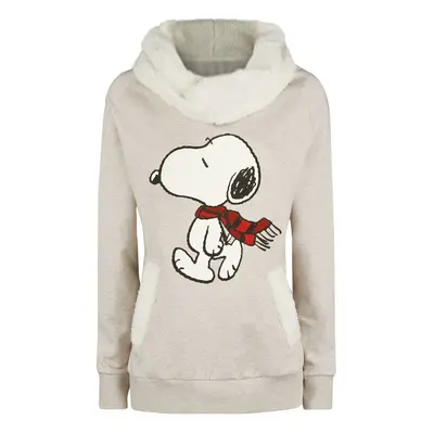 Peanuts Snoopy Winter Sweatshirt mottled beige