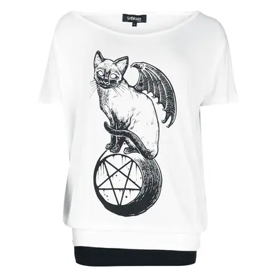 Gothicana by EMP Double Layer T- shirt T-Shirt white black