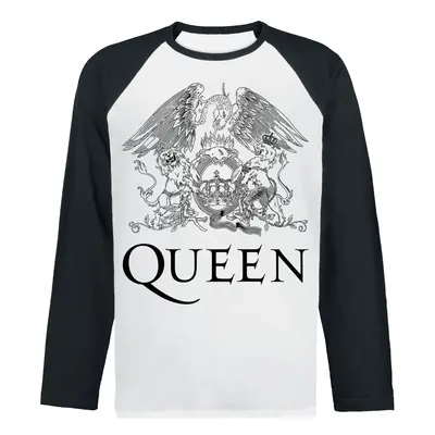 Queen Crest Vintage Long-sleeve Shirt white black