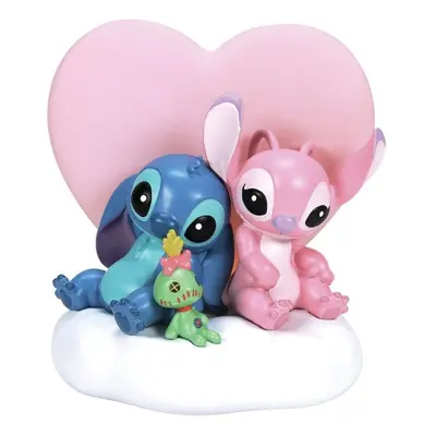 Lilo & Stitch Stitch & Angel statue with light function Decoration Articles multicolour