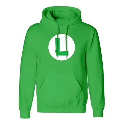 Super Mario Luigi badge Hooded sweater green