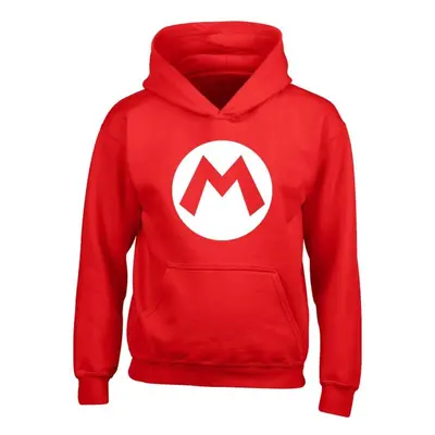 Super Mario Mario badge Hoodie Sweater red