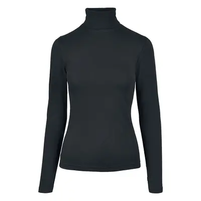 Urban Classics Ladies Basic Turtleneck Longsleeve Sweatshirt black