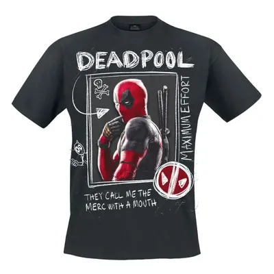 Deadpool Wolverine Sketches T-Shirt black