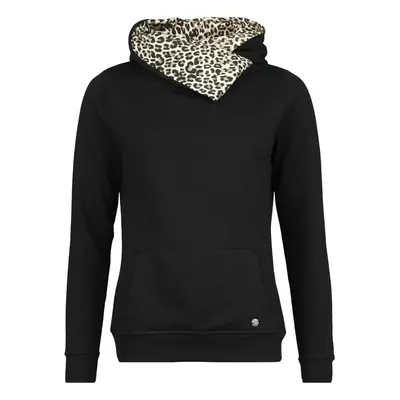 Pussy Deluxe Special leo shawl hoodie & hairband Hooded sweater black brown