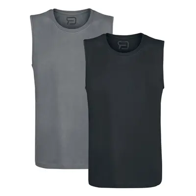 RED by EMP Double Tank Tanktop black grey