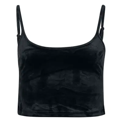 Urban Classics Velvet Crop Top Top black