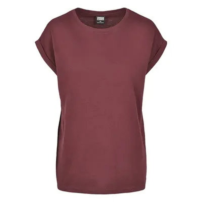 Urban Classics Ladies Extended Shoulder Tee T-Shirt wine red