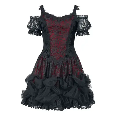 Sinister Gothic Gothic Dress Short dress black red