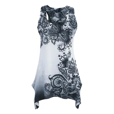 Innocent Lace Panel Vest Top white black