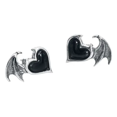 Alchemy Gothic BlackSoul Earring Set silver coloured