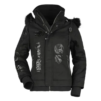 Rock Rebel by EMP Winter jacket With shiny prints Winter Jacket black