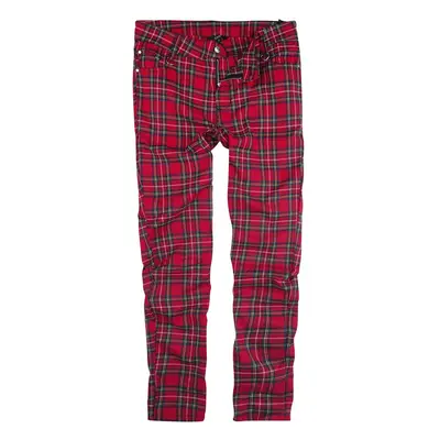 Banned Tartan Trousers Cloth Trousers red