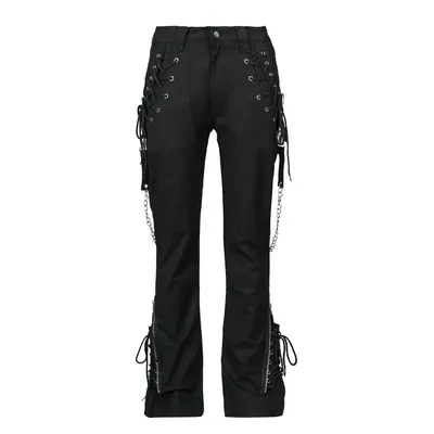 Gothicana by EMP Grace trousers with chains and lacing Cloth Trousers black