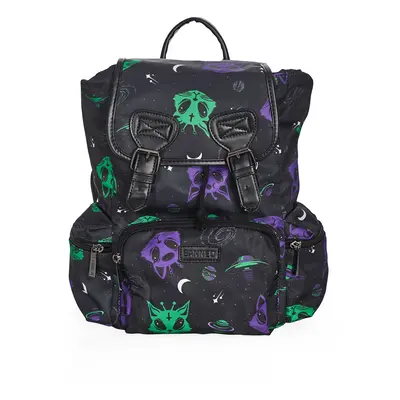 Banned Alien Space Cat Backpack black multicolour