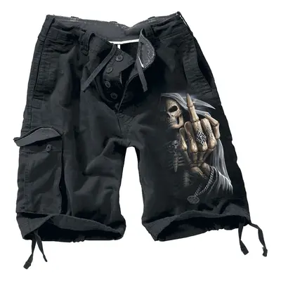 Spiral Bone Finger Shorts black