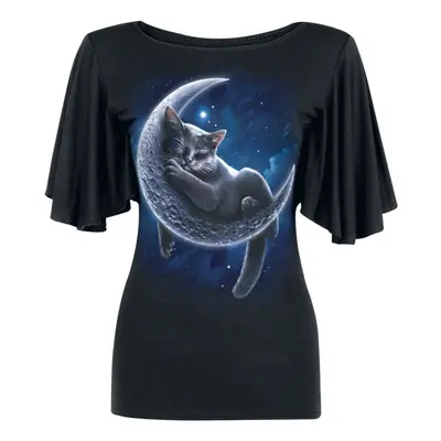 Spiral Velvet Moon T-Shirt black