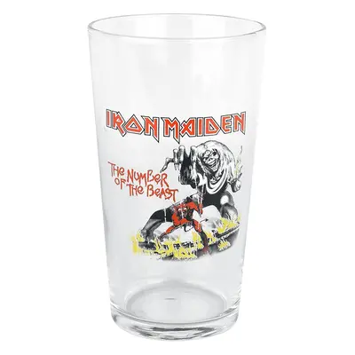 Iron Maiden Number Of The Beast Beer Glass transparent