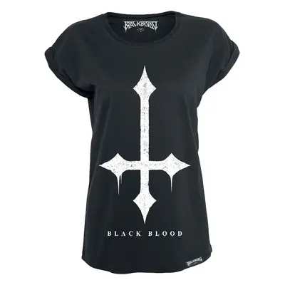 Black Blood by Gothicana Cross T-Shirt black