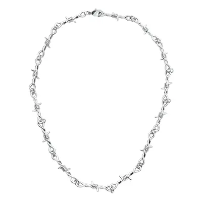 Urban Classics Barbed Wire Necklace Necklace silver coloured