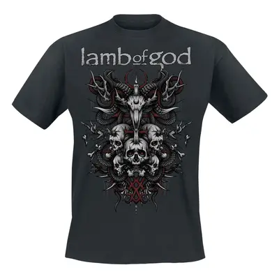 Lamb Of God Antler Crest T-Shirt black