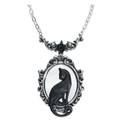 Alchemy Gothic Feline Felicity Necklace silver coloured