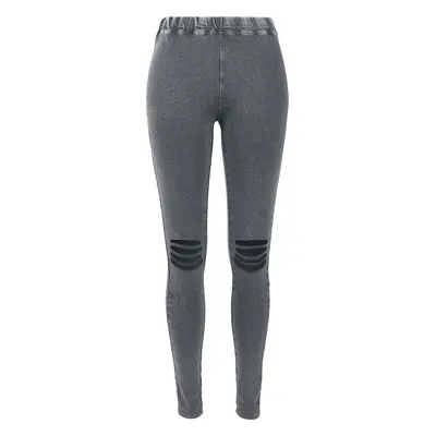 Urban Classics Ladies Slashed Knee Leggings Leggings mottled grey