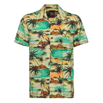 King Kerosin AOP Shirt Tropical Sea Short-sleeved Shirt multicolour