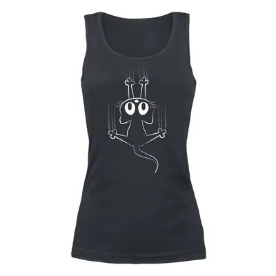 Tierisch Slipping Cat Top black