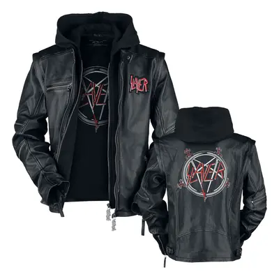 Slayer Pentagram Leather Jacket black