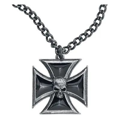 Alchemy Gothic Black Knight's Cross Necklace multicolor