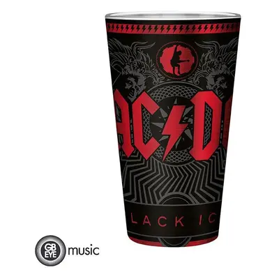 AC/DC Black Ice Drinking Glass black red