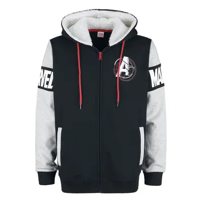 Avengers Avengers Hooded zip black mottled grey