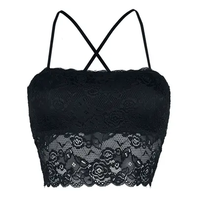 Forplay Laced Bandeau Top Top black